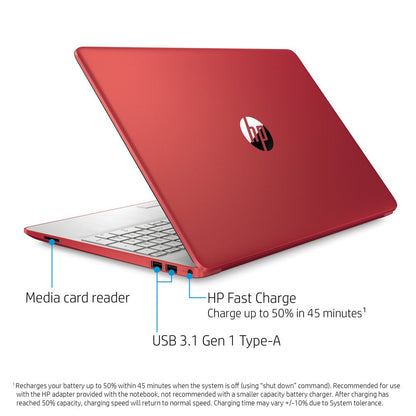 15.6" Laptop, Intel Pentium Silver N5000, 16GB RAM, 1TB SSD, Windows 10 Home with Office , Scarlet Red