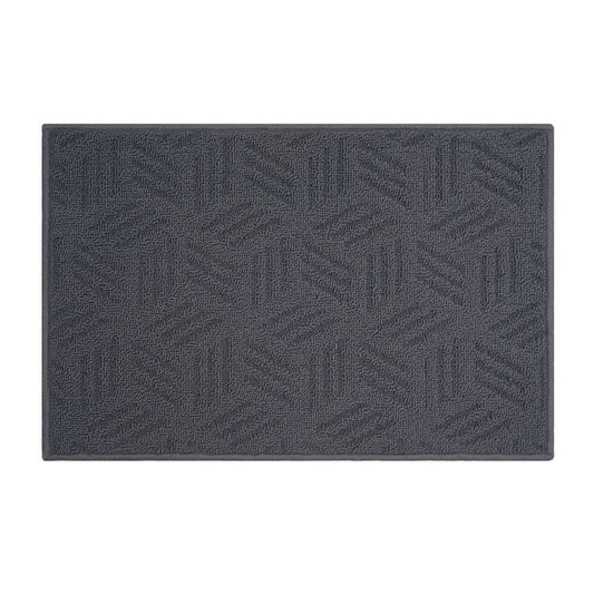 Solid High Low Loop Kitchen Mat 18In X 27In Gray Flannel