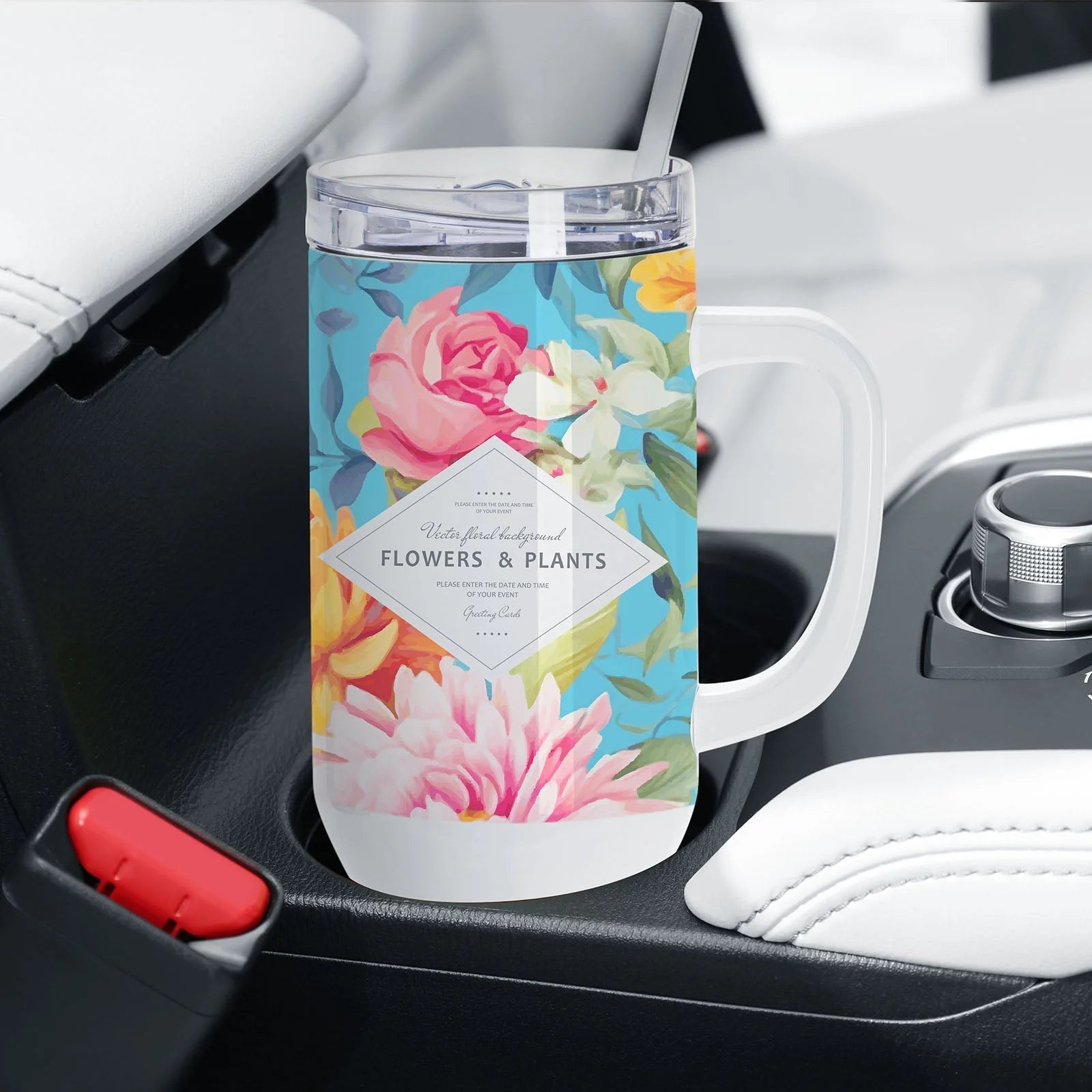 Wholesale 40 OZ Sublimation Blanks Tumblers Bulk with Removeable Handle ,Leakproof Lid and Straw 20 Pack(Shipping from China)