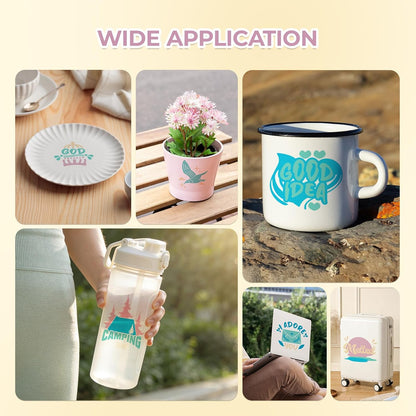 HTVRONT Pastel Permanent Vinyl - 12" X3Ft 6 Rolls Boho Adhesive Vinyl Roll Bundle Compatible with Cricut & Silhouette, Matte Finish Waterproof Roll for Mugs, Windows, Easter Crafts, Signs, Decals