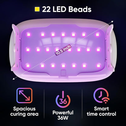 CRAFT RESIN UV Resin Kit with Light - 36W 22 LED Big Lamp and 200G Hard Type Low Viscosity UV Epoxy Resin, Crystal Clear & Non-Yellowing - Starter Kit for Jewelry Making, DIY Crafts & Small Molds