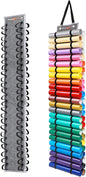 Vinyl Storage Organizer - Holds up to 48 Rolls, Grey Craft Vinyl Organizer with Wall Mount/Hanging over the Door