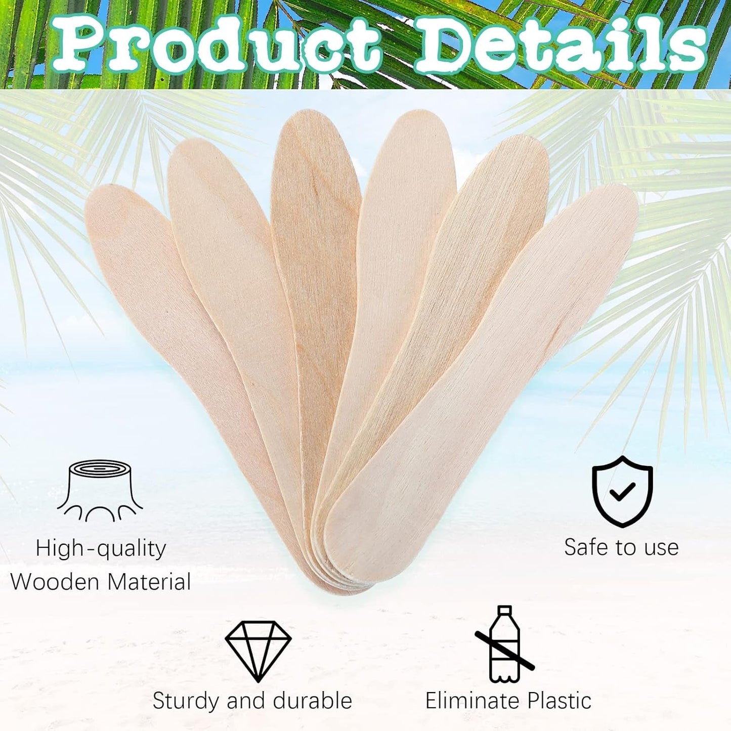 Nuogo 1500 Pcs Wooden Ice Cream Sample Spoons Bulk Disposable Honey Gelato Tasting Sticks Cutlery Mini Wood Chocolate Hot Cocoa Essential Small Wedding Dessert Spoon for Eating Sampling Craft 3 Inches