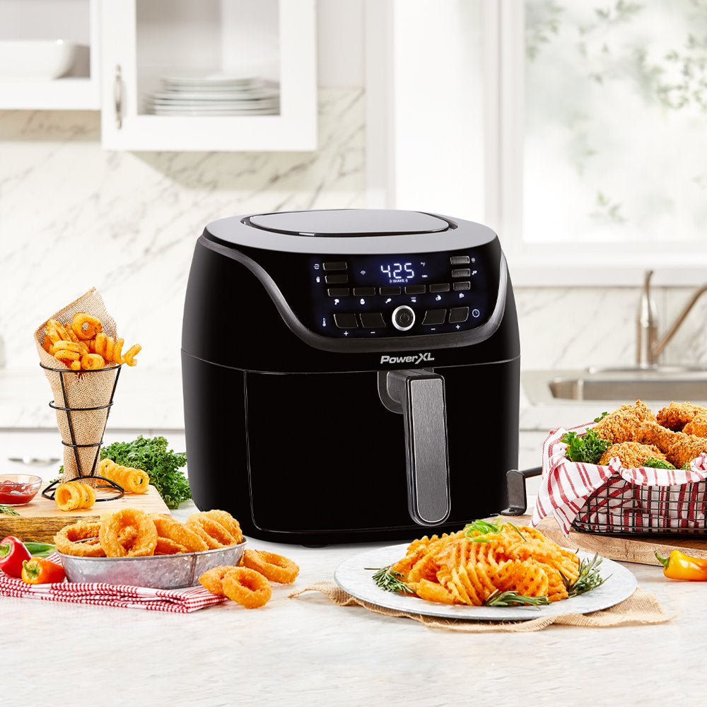 ™ Vortex Pro Air Fryer™ Smarttech with Recipe App, 8-QT Large Air Fryer Oven Combo with 10 Presets, Roast, Bake, Broil, Dehydrate – Black