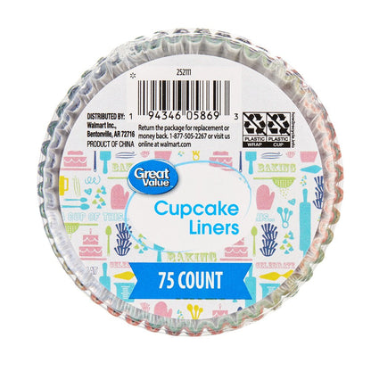Watercolor Rainbow Cupcake Liners, 75 Count