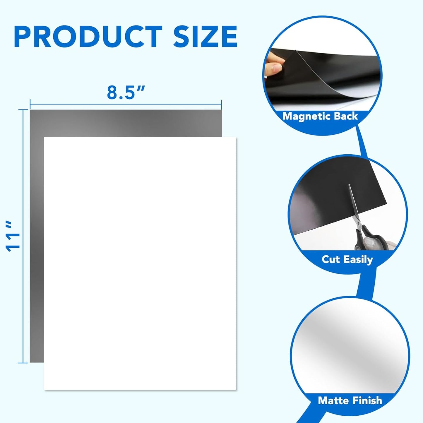 28 Pcs Printable Magnetic Sheets 8.5X11 Inches Matte Magnet Paper Sheet Non Adhesive Magnetic Paper for Inkjet Printers, Flexible Magnet Photos for DIY Crafts
