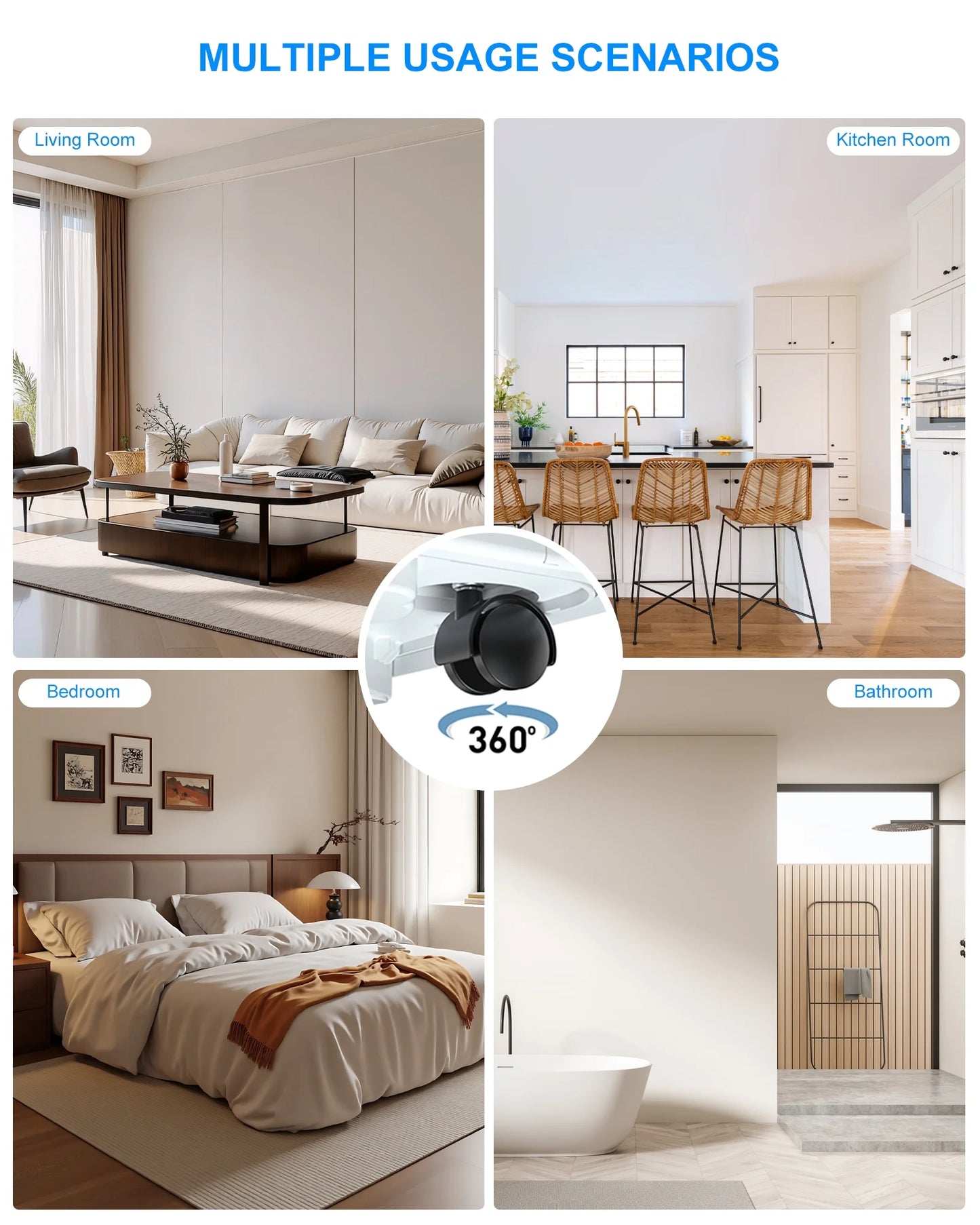 Portable Air Conditioners 10,000 BTU for Rooms up to 450 Sq.Ft. Portable AC, Dehumidifier, 24H Timer, Sleep Mode & Water Level Indication, Remote Control & Window Kit, White & Black