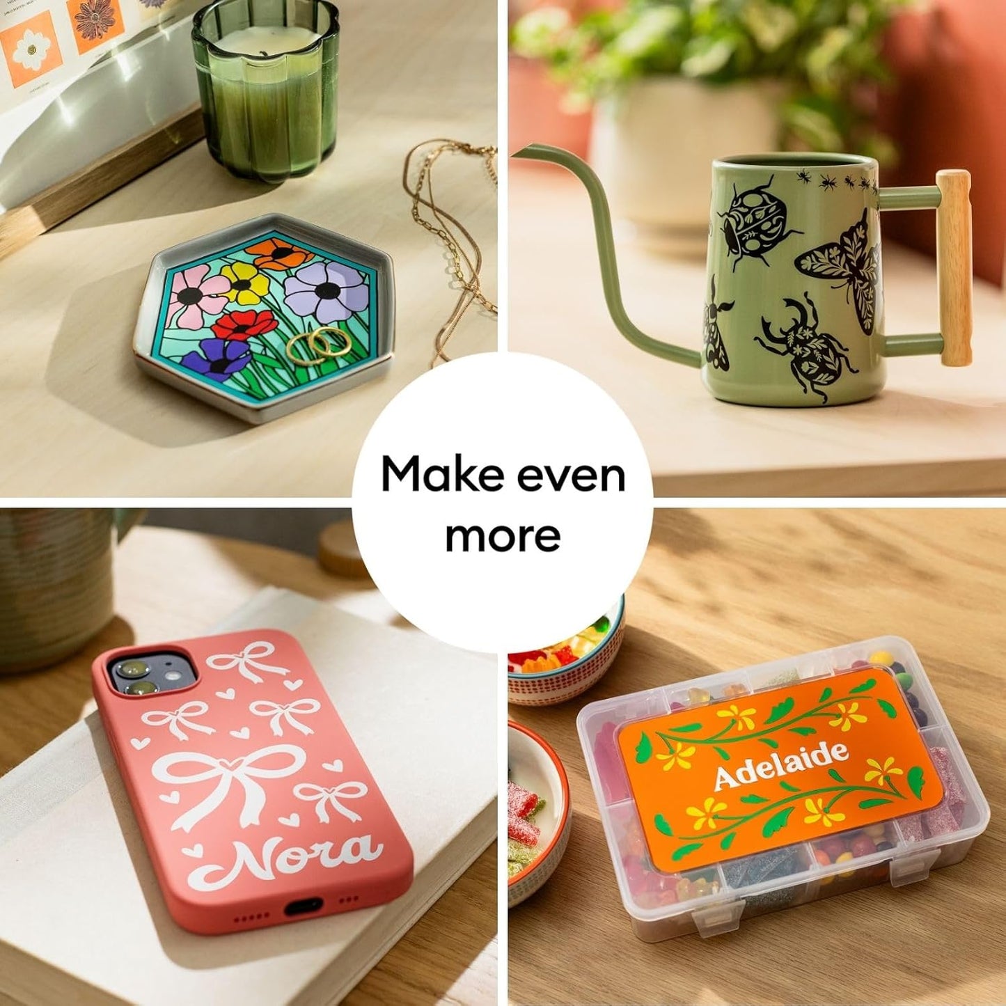 Maker 4 Machine and Vinyl and Mixed Materials Sampler Bundle- Beginner Craft Cutting Machine with Supplies to Start- Adhesive Vinyl and Instructional Digital Guides