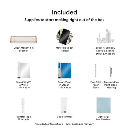 Cricut - Maker 4 + Starter Bundle - Seashell