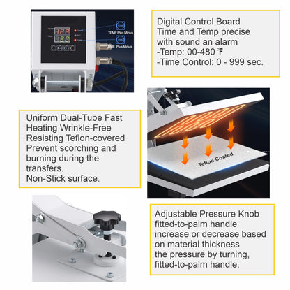 Epson Printer with DTF Ink + Heat Press 15"X15" Printing Heat Transfer T-Shirt