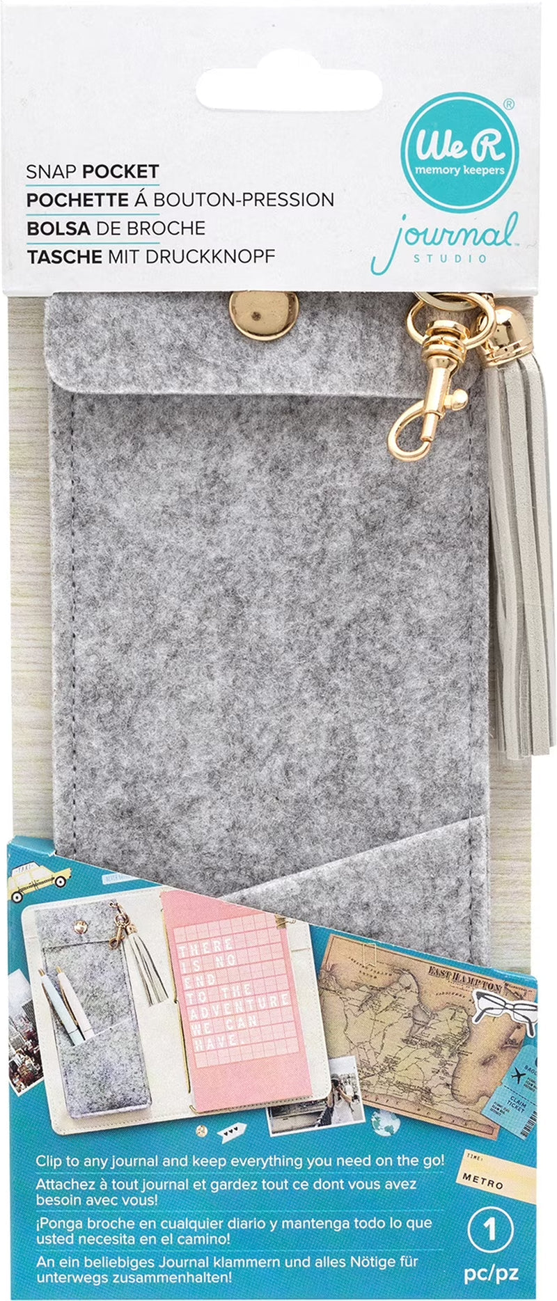 We R Memory Keepers Journal Felt Snap Pocket-