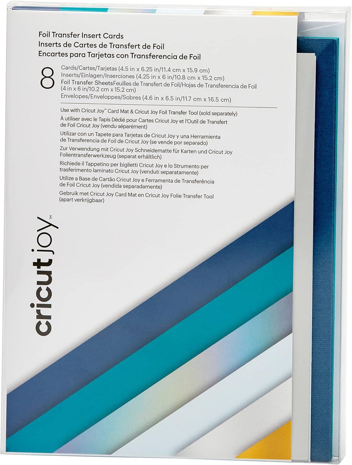 Cricut Joy Foil Transfer Insert Cards, Blue Lagoon Sampler - A6