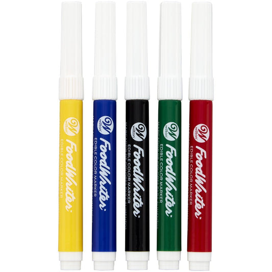 Fine Tip Foodwriter Edible Color Markers, Assorted, 5-Count