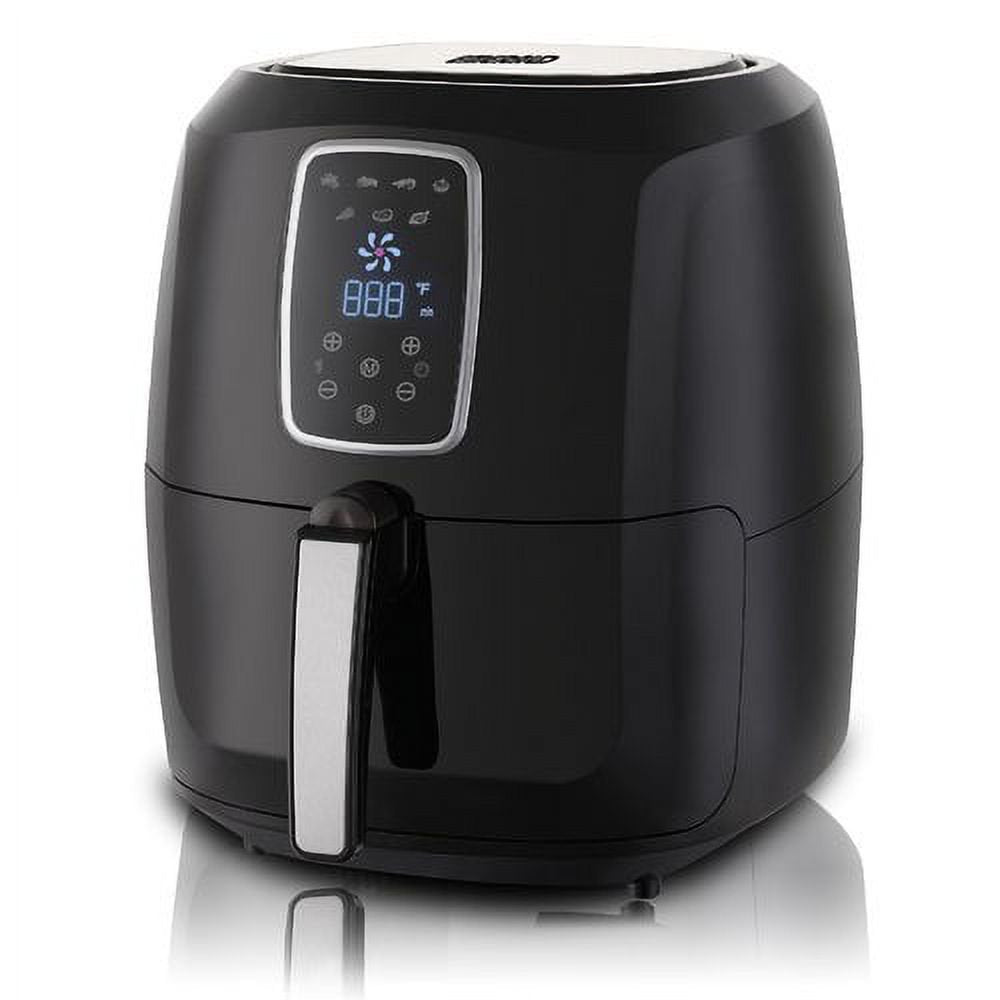 Air Fryer 1800 Watts with Digital LED Touch Display & Slide Out Pan, Detachable Basket 5.5QT Capacity (1804)