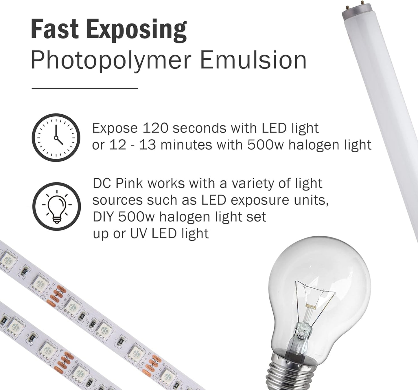 Ecotex DC Pink Screen Printing Emulsion (Pint - 16Oz.) - Diazo Required Photo Emulsion for Silk Screens and Fabric - for Plastisol and Water Based Ink, Printing Supplies