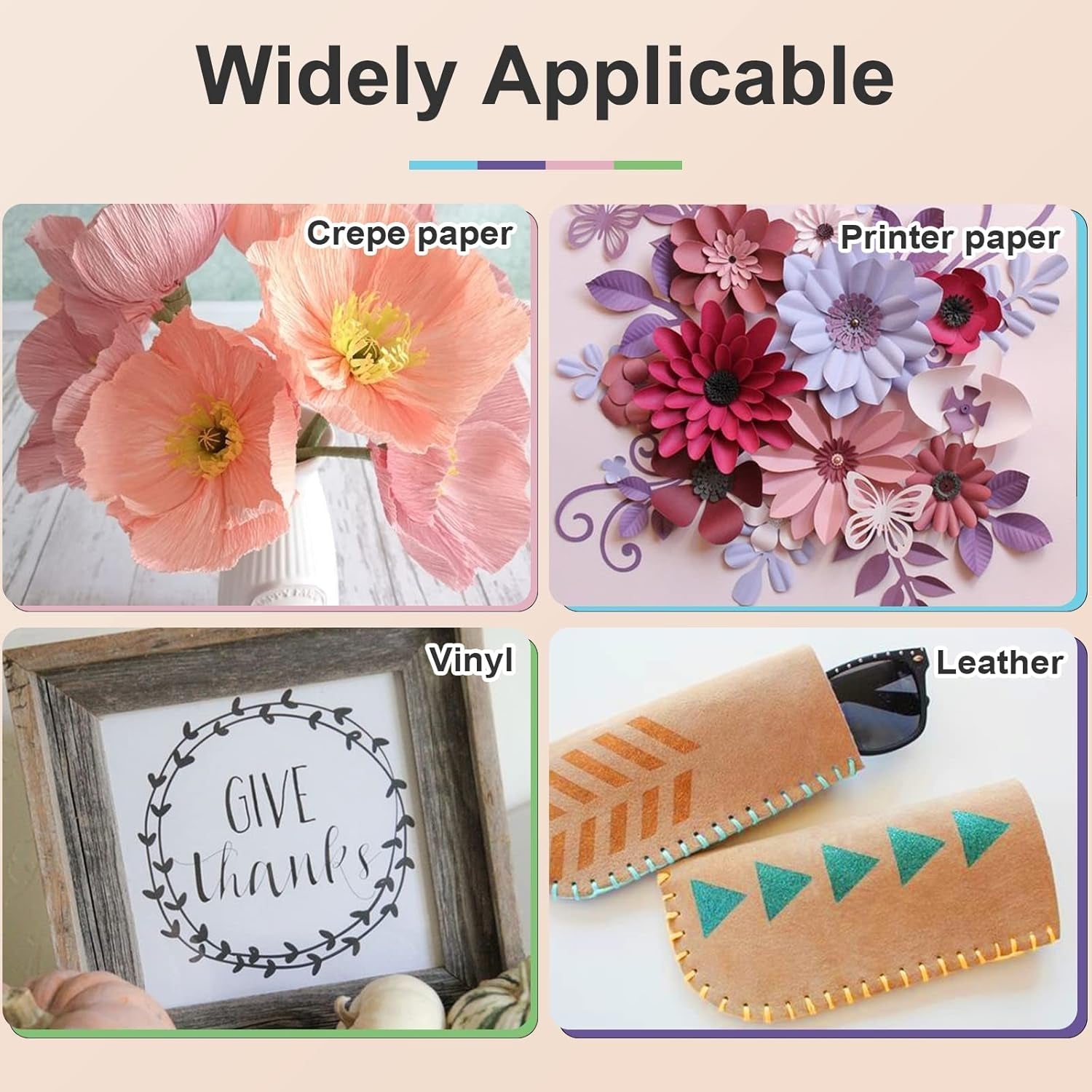 Cutting Mat, 5 Pack Cutting Mat 12X12(Standard, Light, Strong, Fabricgrip) Compatible with Cricut Maker 3/Maker 4/Maker/Explore 3/4/Air 2/One, Variety Adhesive Sticky Cutting Mats Accessories