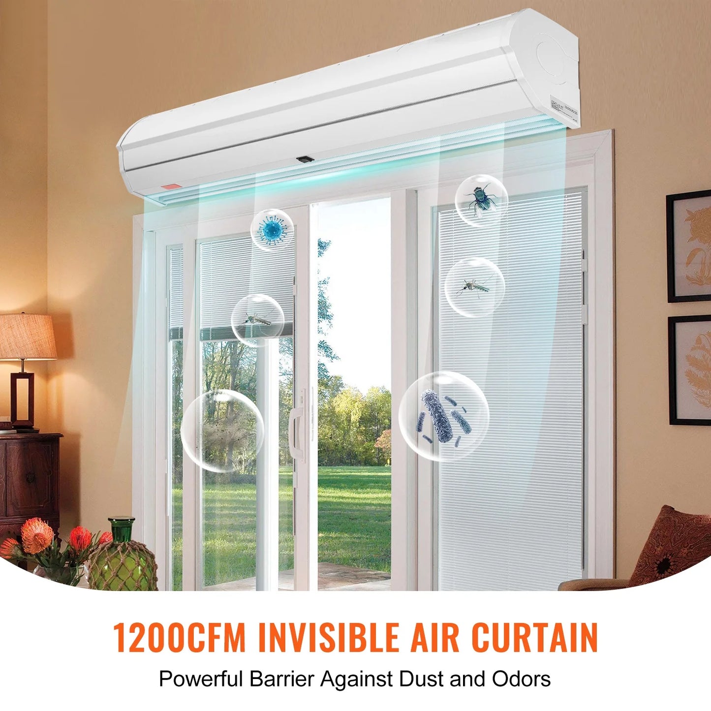 48" Commercial Indoor Air Curtain (1200 DOE) Air Conditioner, White