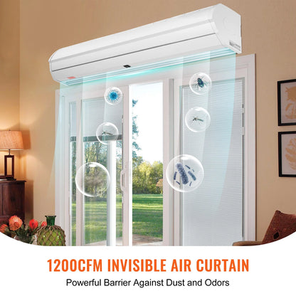 48" Commercial Indoor Air Curtain (1200 DOE) Air Conditioner, White