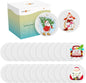 Sublimation Ornament Blanks 24PCS - Sublimation Christmas Ornament Blanks Ceramic Decorations - Baby Shower Decorations Sublimation Ceramic Ornaments Blanks with Red Strings (2.87In)