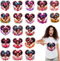 20 Pcs 7 Inch Vinyl DTF Heat Transfers for Shirts with Afro Girl and Floral Heart Designs for DIY Apparel Crafting and Gift Projects