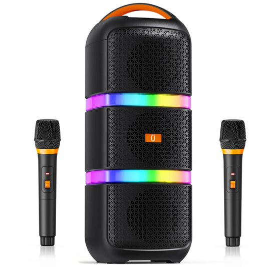 Portable Bluetooth Speaker, Party Speaker with 2 Microphones, 40W Deep Bass Loud Speaker, T29-T