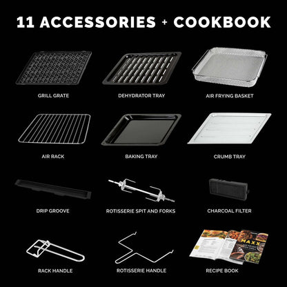 Maxx® 26 Qt Digital Air Fryer Oven Grill, Stainless Steel