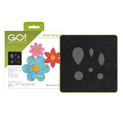 GO! Crazy Petals Fabric Cutting Die W/ Multiple Shapes and Sizes