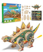 DIY Wooden Dinosaur Kit with Stickers (Stegosaurus)