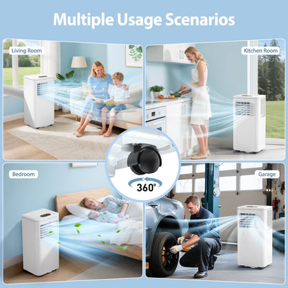 Portable Air Conditioner 10000BTU Ashrae ( 6000BTU) Indoor Room AC Unit Dehumidifier Window Kit Remote Control Easy&Efficient Bedroom