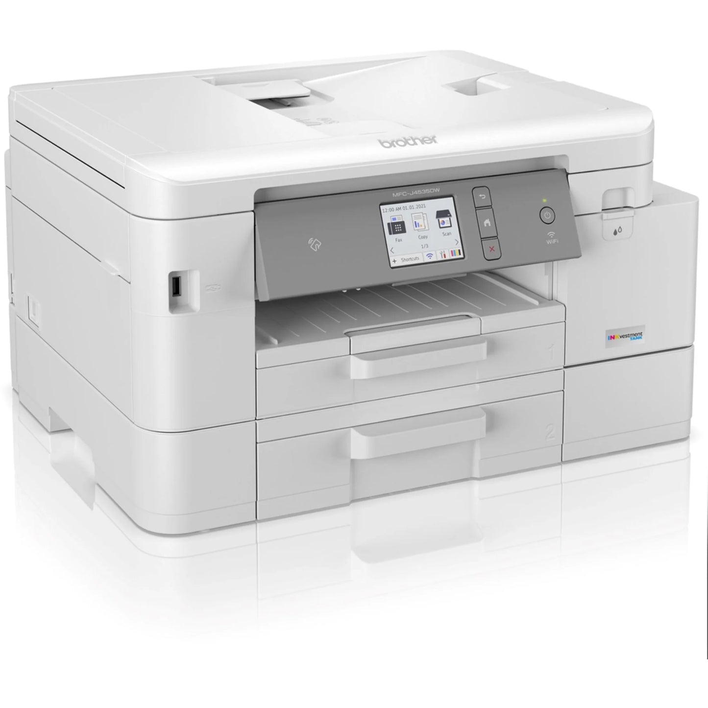 MFC-J4535DW Inkvestment Tank Color Inkjet All-In-One Printer, Wireless, Duplex Printing, up to 1-Year of Ink Included