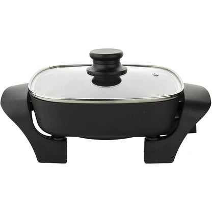 8-Inch Nonstick Electric Skillet with Glass Lid