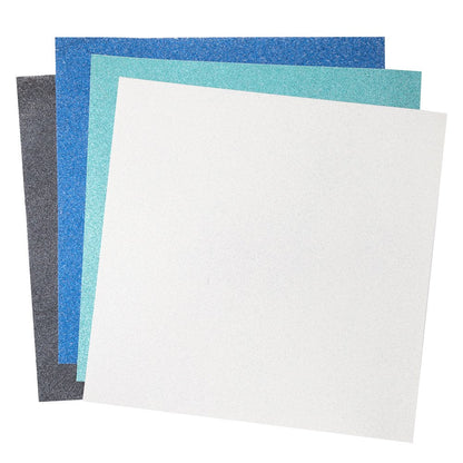 Colorbok Glitter Blue Glacier Paper Pad, 12"X12", 222 Lb./330 Gsm, 10 Sheets