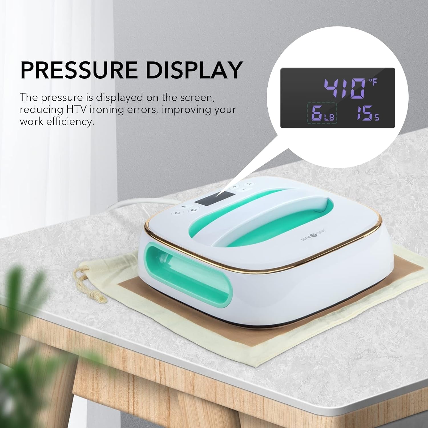 Heat Press Machine for T-Shirts, Portable Heat Press 10"X10", Iron Press for Sublimation and HTV Vinyl Shirt Press Machine for Hat, Bags, Heating Transfer Projects (Mint Green)