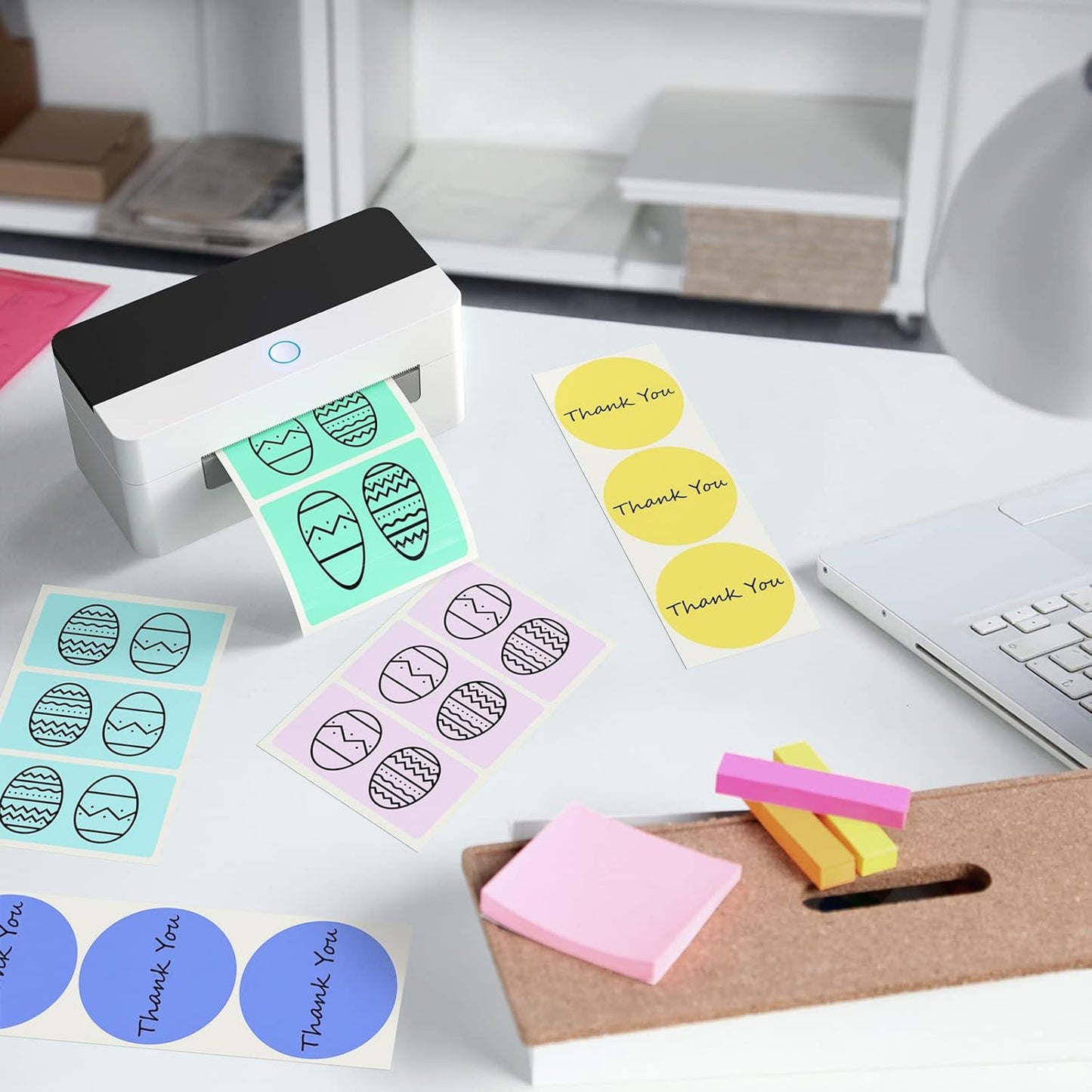 OFFNOVA USB Shipping Label Printer, 4X6 Label Printer for Shipping Packages, High Speed Thermal Printer, Supports Shipstation UPS Fedex Ebay