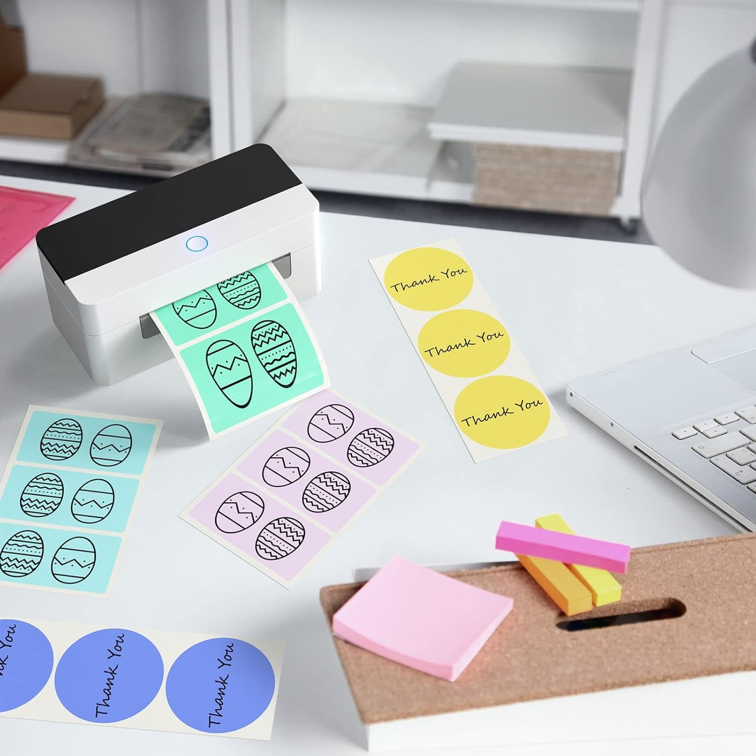 OFFNOVA USB Shipping Label Printer, 4X6 Label Printer for Shipping Packages, High Speed Thermal Printer, Supports Shipstation UPS Fedex Ebay