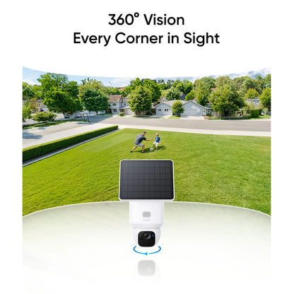 Solocam E30 Wi-Fi 2K 360° Security Camera Comes with Adjustable Solar Panel, No Monthly Fees