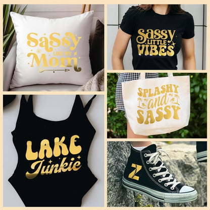 Gold Metallic Chrome HTV Heat Transfer Vinyl, Soft Foil Gold Iron on Vinyl for Halloween T-Shirts Easy to Cut & Weed DIY Heat Press Design,12" X 6Ft