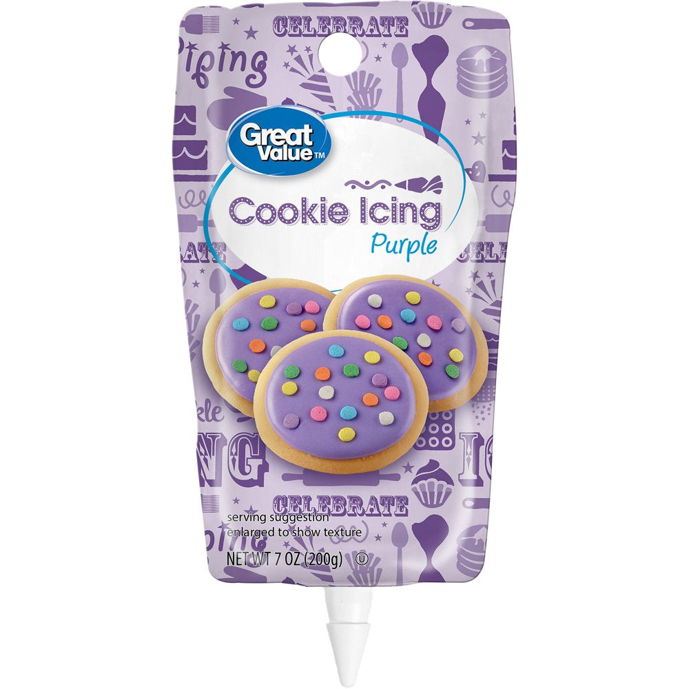 Cookie Icing in a Ready to Use Pouch, Purple, 7 Ounce