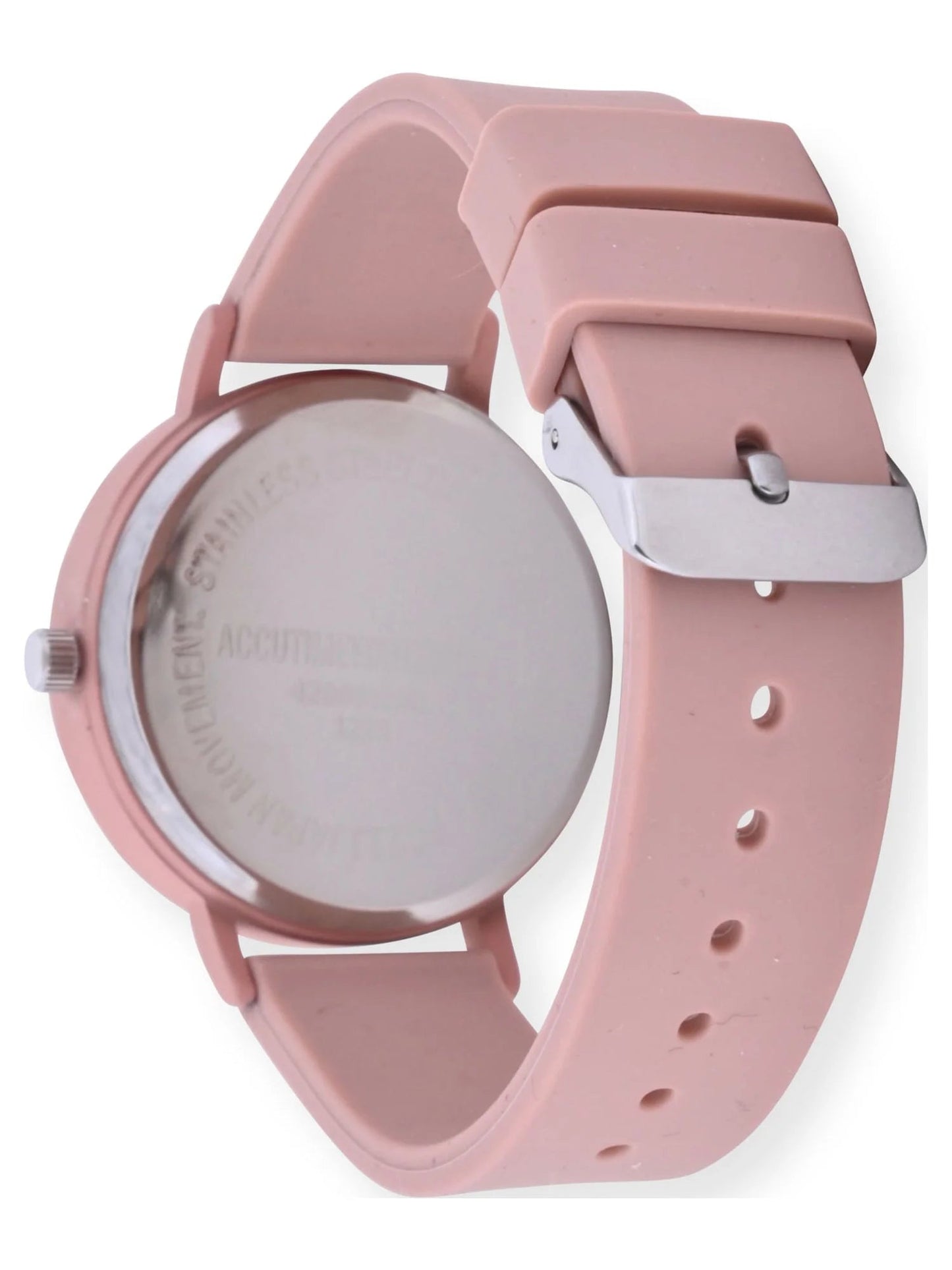 Adult Unisex Analog Watch in Pink and Silicone Band (42000WML)