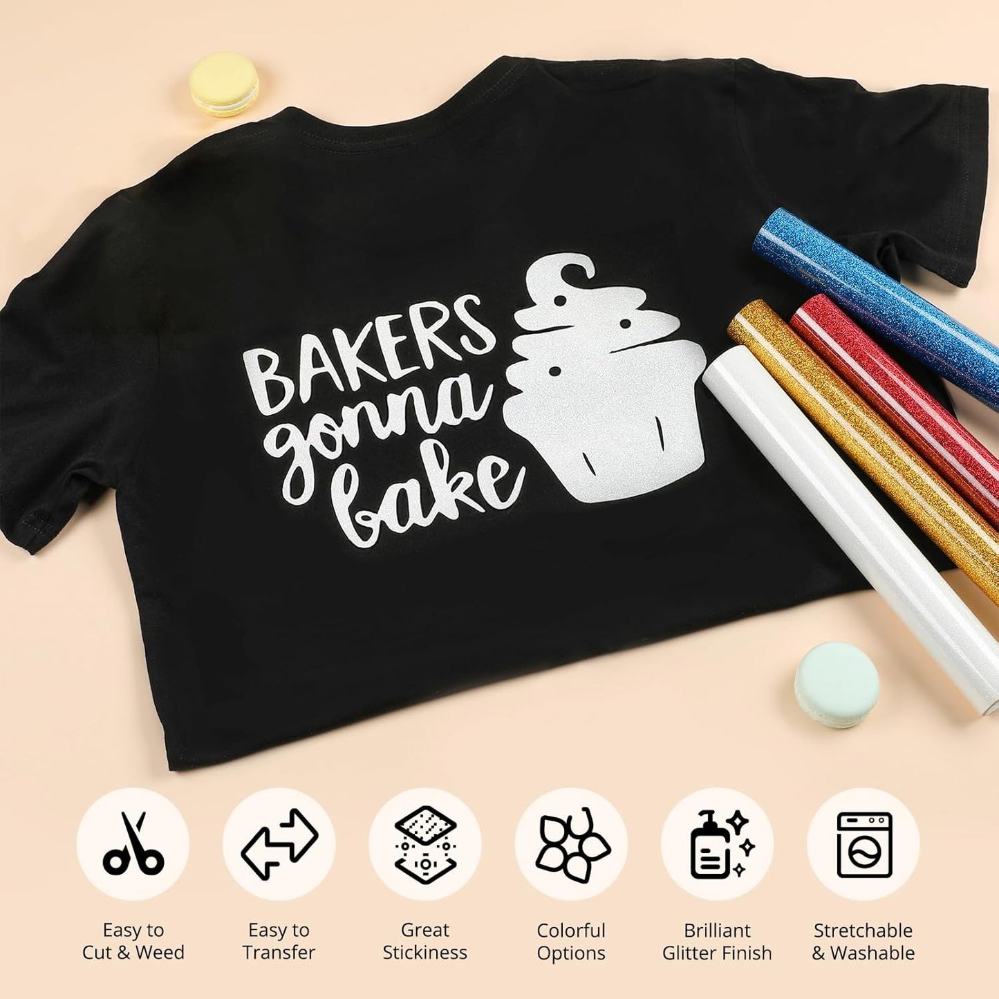 Royal Blue Glitter HTV Vinyl- 10” X 5Ft Royal Blue Glitter Iron on Vinyl for All Cutting Machine, Glitter Heat Transfer Vinyl Roll for T Shirts - Easy to Cut & Weed for Heat Vinyl Design