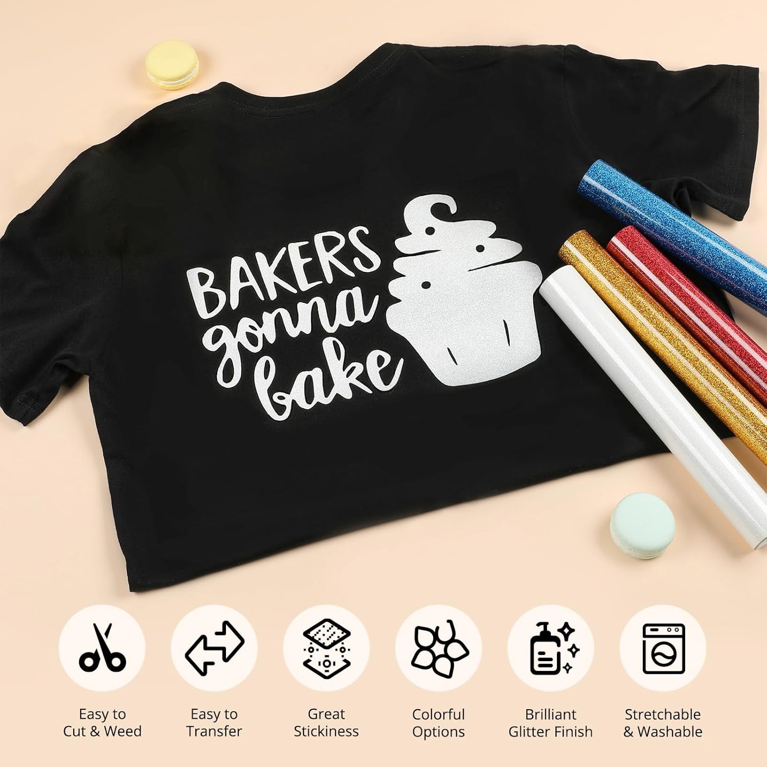 Royal Blue Glitter HTV Vinyl- 10” X 5Ft Royal Blue Glitter Iron on Vinyl for All Cutting Machine, Glitter Heat Transfer Vinyl Roll for T Shirts - Easy to Cut & Weed for Heat Vinyl Design