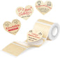 NIIMBOT Refill Label- 300DPI Red & Black Dual Color Sticker Paper Kraft Heart (2"X1.69"/50X43Mm) for School, Office, Retail, Baking & Safety Labels - Compatible with Pro Series Label Makers