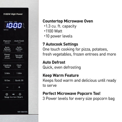 1.3 Cu Ft Countertop Microwave Oven in Glass Door