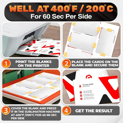 100 Pcs Metal Sublimation Blanks – Double-Sided Sublimation Business Card Blanks for Printing of Logos, Nameplates, and Custom Gifts – Smooth Finish Ultra-Thin Aluminum Alloy Cards in Pearl Color