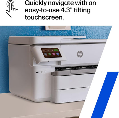 HP Officejet Pro 9730 Wide-Format Wireless All-In-One Color Inkjet Printer, Print, Scan, Copy, Fax, up to 11X17 ADF, Duplex Print/Scan, Best-For-Office, 3 Month Trial of Instant Ink Included(C2Wh0A)