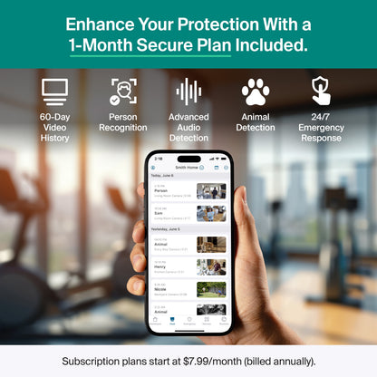Essential Indoor Pan Tilt Security Camera (2025 Release) - 1080P HD Video, Wired Plug-In Power, 1-Cam