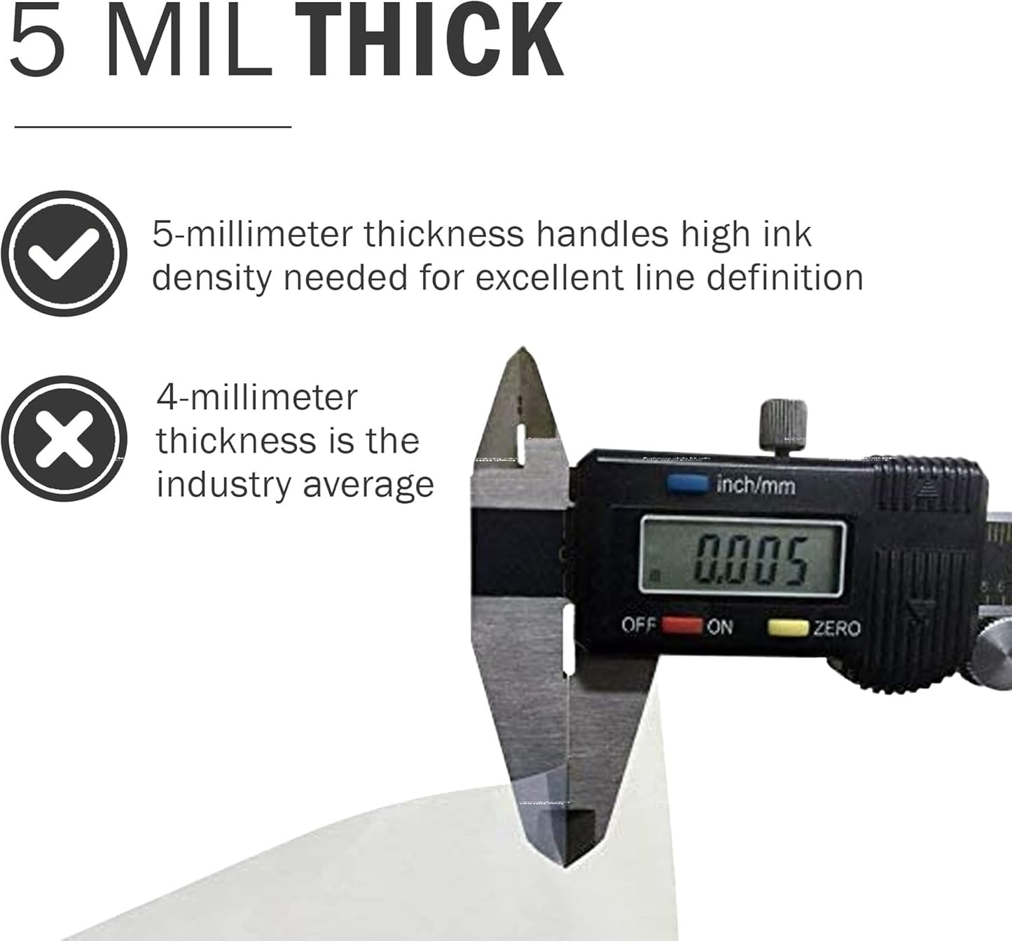 ® Waterproof Inkjet Film Sheets (8.5" X 11" - 100 Sheets) - Transparency Film for Silk Screen Printing, Inkjet Film Sheets for Screen Printers - Screen Printing Supplies