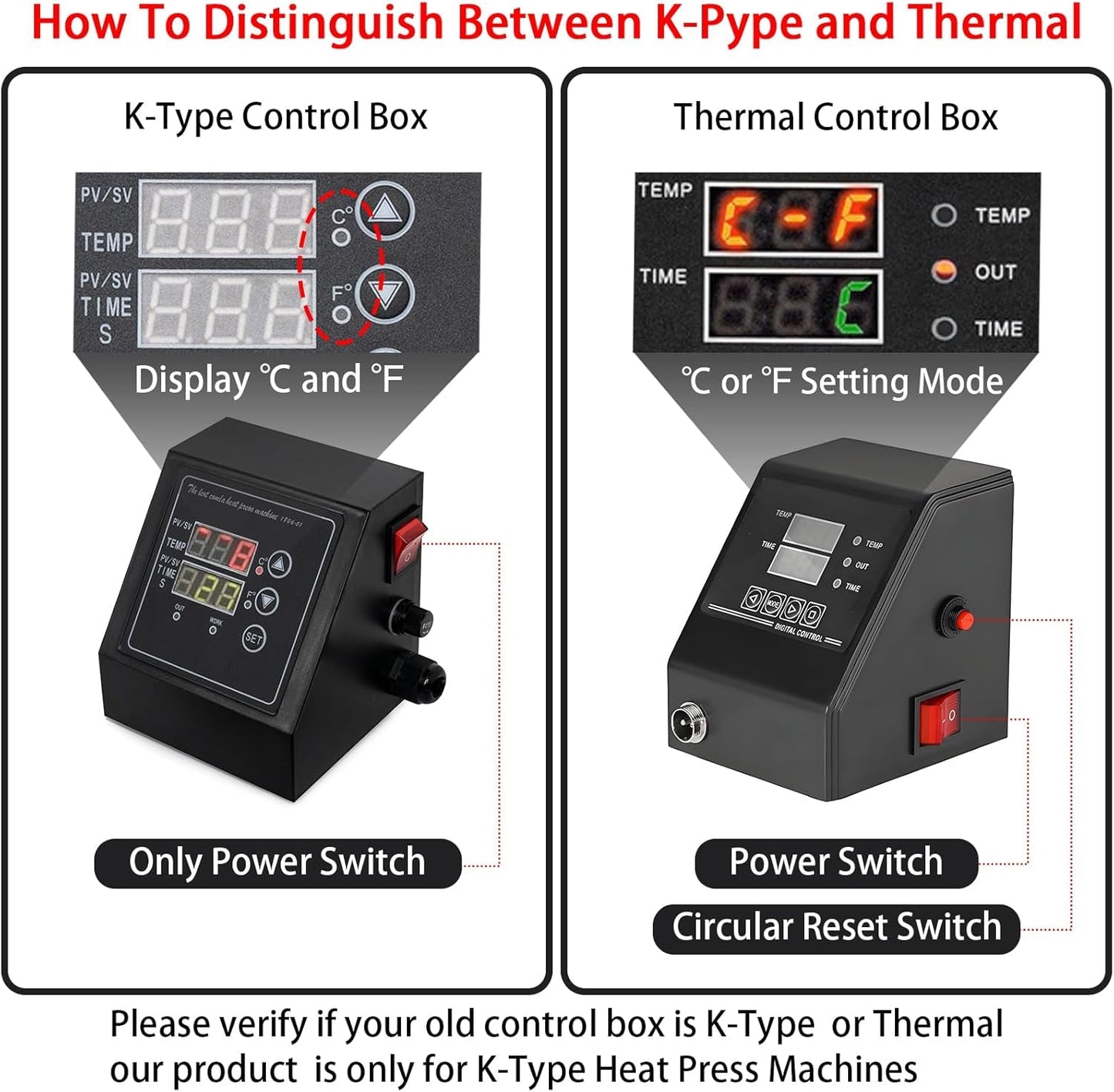 1400W Power Press Heat Press 15"X15", K-Type Temperature Controller Box with Time & Temperature LED Controller, K-Type Sublimation Transfer Machine for T-Shirt, Hat, Plate, Cup, Mug