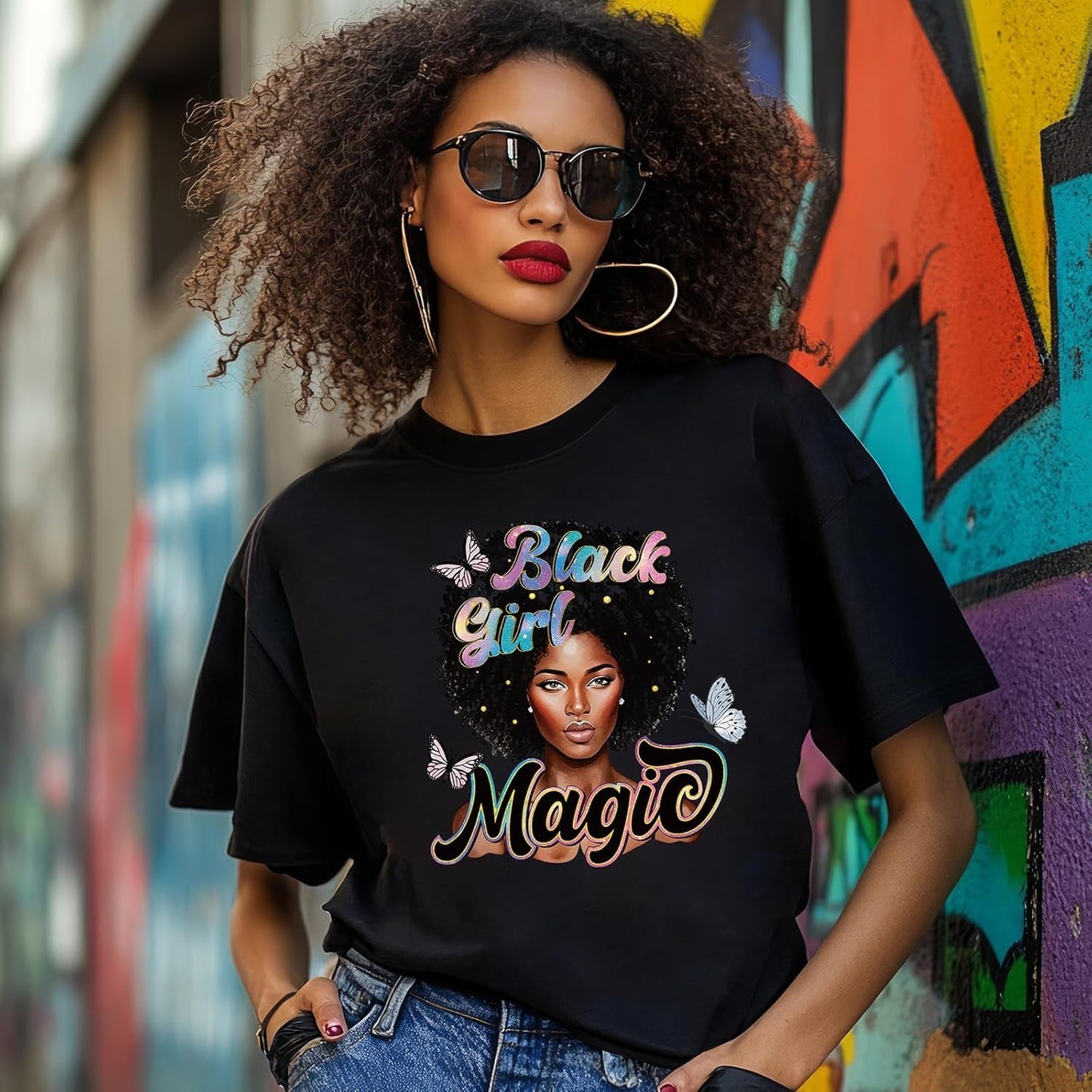 Dtf Transfers Ready to Press - 9 Pcs Black Girl Iron on Transfers for T-Shirts Heat Transfer Vinyl Stickers African Black Women Iron on Patches Decals for Clothes Bag Pillow DIY Fabric Decor