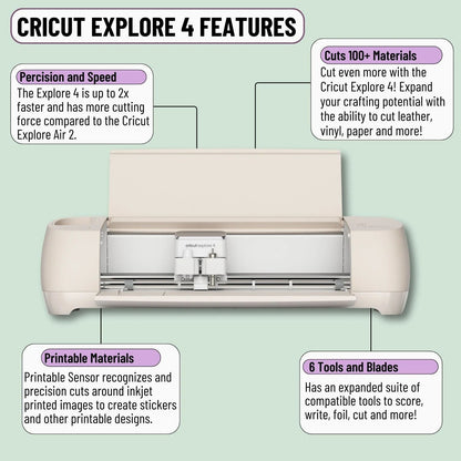Cricut Explore 4 Electric Craft Cutting Machine with Ultimate Card Making Bundle